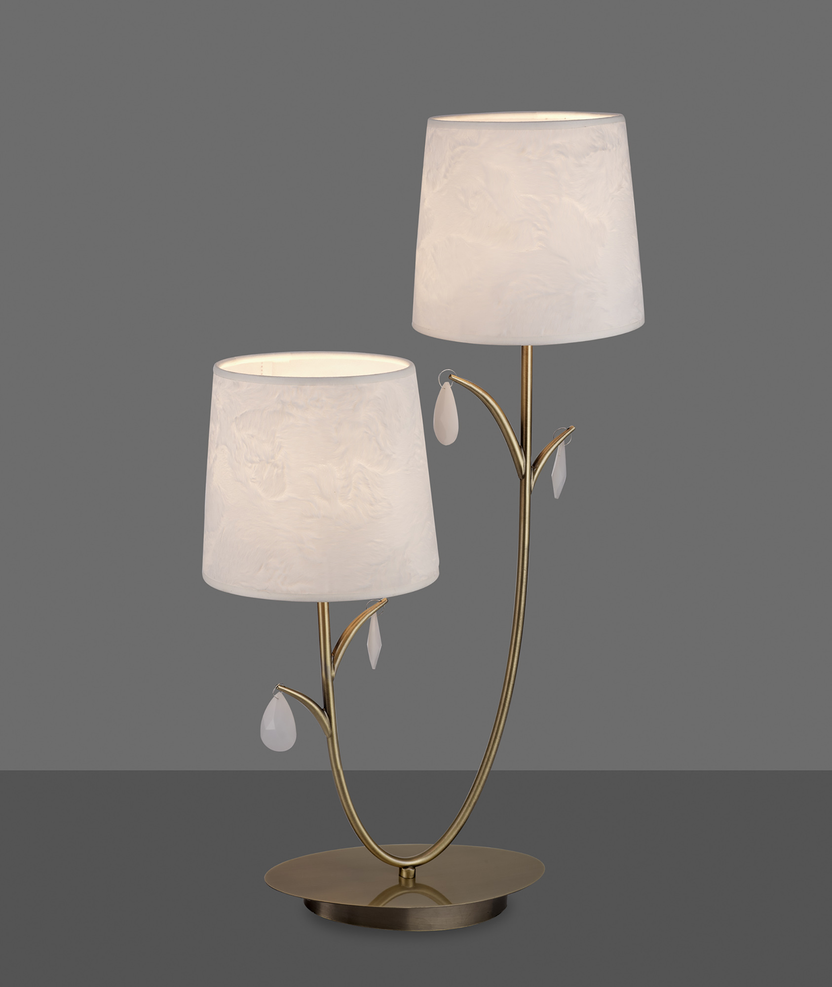 Andrea Antique Brass Table Lamps Mantra Shaded Table Lamps